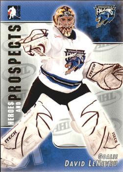 #27 David LeNeveu - Springfield Falcons - 2004-05 In The Game Heroes and Prospects Hockey