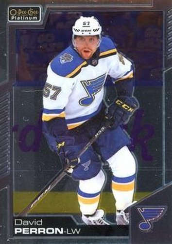 #27 David Perron - St. Louis Blues - 2020-21 O-Pee-Chee Platinum Hockey