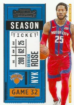 #27 Derrick Rose - New York Knicks - 2020-21 Panini Contenders Basketball