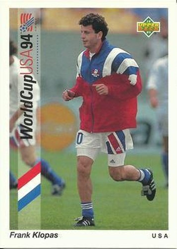 #27 Frank Klopas - USA - 1993 Upper Deck World Cup Preview English/Spanish Soccer