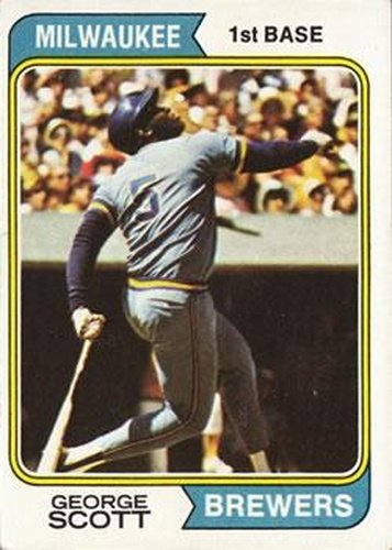 #27 George Scott - Milwaukee Brewers - 1974 Topps Baseball