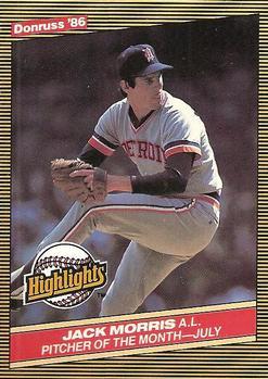 #27 Jack Morris - Detroit Tigers - 1986 Donruss Highlights Baseball
