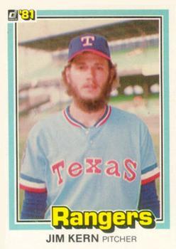 #27 Jim Kern - Texas Rangers - 1981 Donruss Baseball