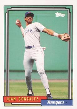 #27 Juan Gonzalez - Texas Rangers - 1992 Topps Baseball