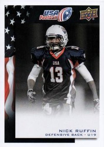 #27 Nick Ruffin - USA - 2014 Upper Deck USA Football