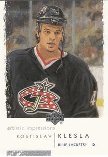 #27 Rostislav Klesla - Columbus Blue Jackets - 2002-03 UD Artistic Impressions Hockey
