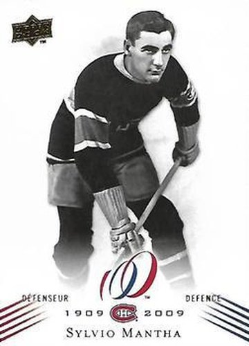 #27 Sylvio Mantha - Montreal Canadiens - 2008-09 Upper Deck Montreal Canadiens Centennial Hockey