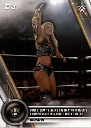 #27 Toni Storm Retains the NXT UK Women's Championship in a Triple Threat Match - 2020 Topps WWE Women's Division Wrestling