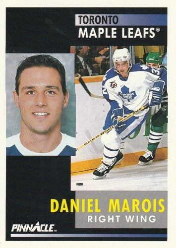 #27 Daniel Marois - Toronto Maple Leafs - 1991-92 Pinnacle Hockey