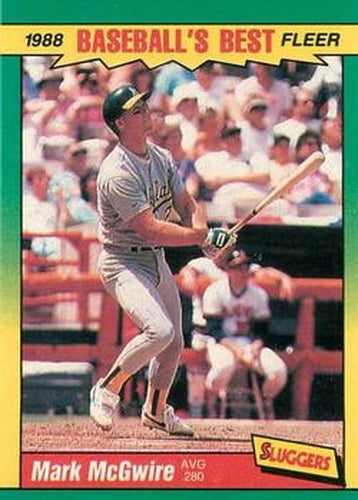 #27 Mark McGwire - Oakland Athletics - 1988 Fleer Baseball's Best Sluggers vs Pitchers