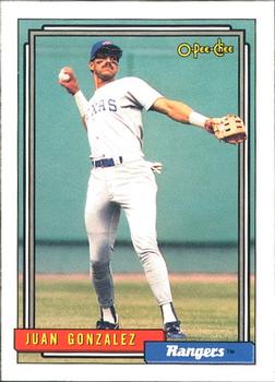 #27 Juan Gonzalez - Texas Rangers - 1992 O-Pee-Chee Baseball