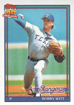 #27 Bobby Witt - Texas Rangers - 1991 Topps Baseball