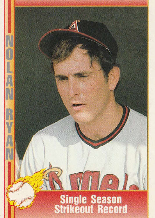 #27 Single Season Strikeout Record - California Angels - 1991 Pacific Nolan Ryan Texas Express I Baseball