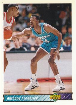#27 Anthony Frederick - Charlotte Hornets - 1992-93 Upper Deck Basketball