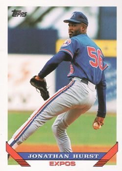 #727 Jonathan Hurst - Montreal Expos - 1993 Topps Baseball