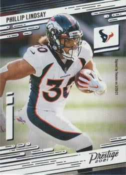 #27 Phillip Lindsay - Houston Texans - 2021 Panini Prestige Football