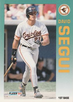 #27 David Segui - Baltimore Orioles - 1992 Fleer Baseball