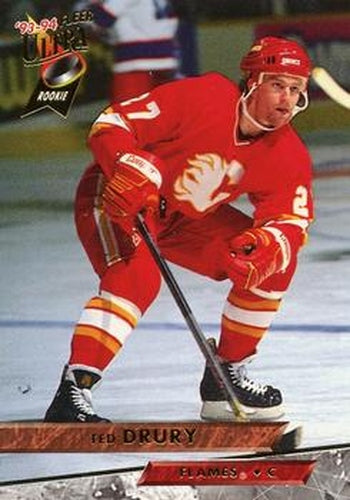 #280 Ted Drury - Calgary Flames - 1993-94 Ultra Hockey