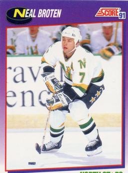 #280 Neal Broten - Minnesota North Stars - 1991-92 Score American Hockey