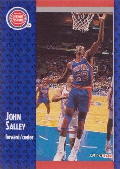 #280 John Salley - Detroit Pistons - 1991-92 Fleer Basketball