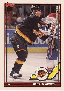#280 Gerald Diduck - Vancouver Canucks - 1991-92 Topps Hockey