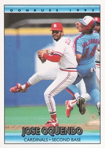 #280 Jose Oquendo - St. Louis Cardinals - 1992 Donruss Baseball