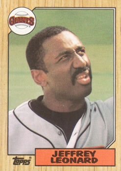 #280 Jeffrey Leonard - San Francisco Giants - 1987 Topps Baseball