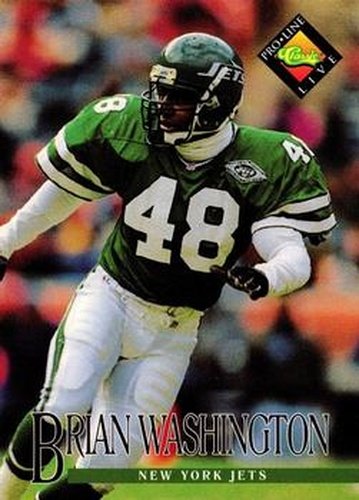 #280 Brian Washington - New York Jets - 1994 Pro Line Live Football