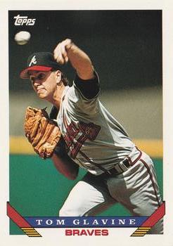 #280 Tom Glavine - Atlanta Braves - 1993 Topps Baseball