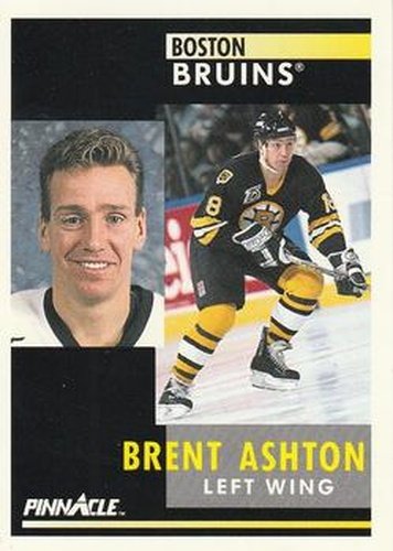 #280 Brent Ashton - Boston Bruins - 1991-92 Pinnacle Hockey