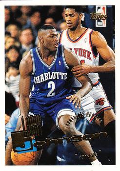 #280 Larry Johnson - Charlotte Hornets - 1995-96 Topps Basketball