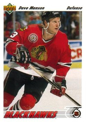 #280 Dave Manson - Chicago Blackhawks - 1991-92 Upper Deck Hockey