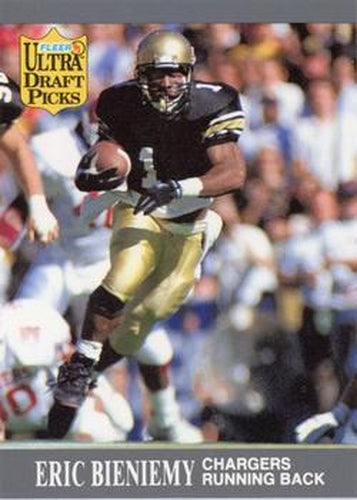 #280 Eric Bieniemy - San Diego Chargers - 1991 Ultra Football