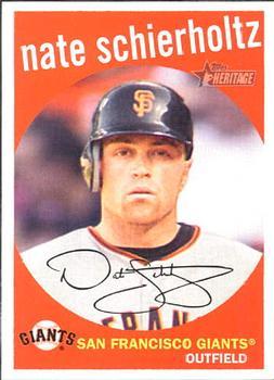 #280 Nate Schierholtz - San Francisco Giants - 2008 Topps Heritage Baseball