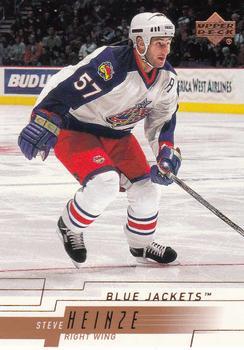 #280 Steve Heinze - Columbus Blue Jackets - 2000-01 Upper Deck Hockey