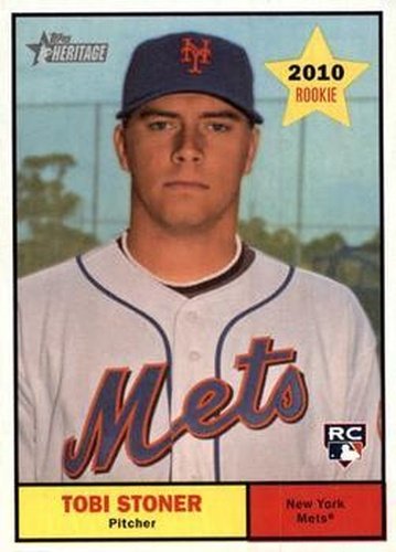 #280 Tobi Stoner - New York Mets - 2010 Topps Heritage Baseball