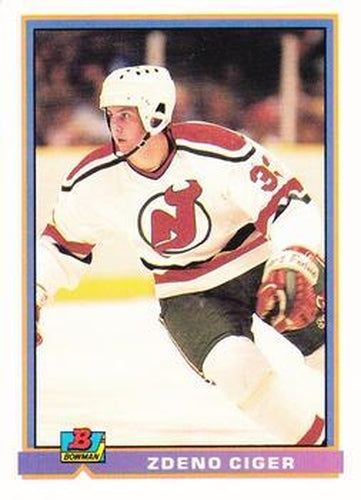 #280 Zdeno Ciger - New Jersey Devils - 1991-92 Bowman Hockey