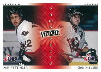 #280 Matt Pettinger / Chris Nielsen - Calgary Hitmen - 2000-01 Upper Deck Victory Hockey