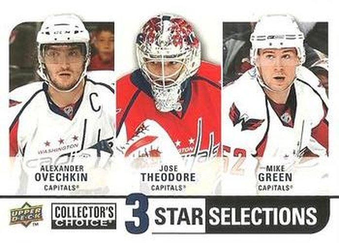 #280 Jose Theodore / Alexander Ovechkin / Mike Green - Washington Capitals - 2008-09 Collector's Choice Hockey
