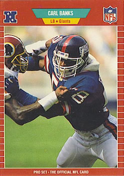 #280 Carl Banks - New York Giants - 1989 Pro Set Football