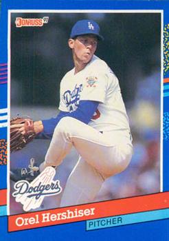 #280 Orel Hershiser - Los Angeles Dodgers - 1991 Donruss Baseball