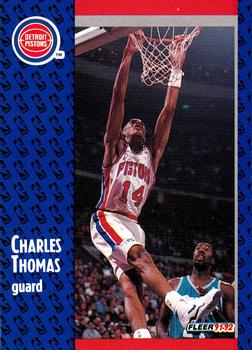 #281 Charles Thomas - Detroit Pistons - 1991-92 Fleer Basketball