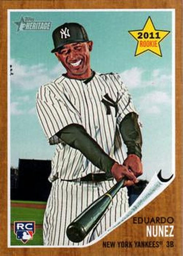 #281 Eduardo Nunez - New York Yankees - 2011 Topps Heritage Baseball