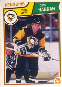 #281 Dave Hannan - Pittsburgh Penguins - 1983-84 O-Pee-Chee Hockey