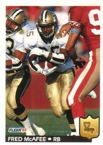 #281 Fred McAfee - New Orleans Saints - 1992 Fleer Football