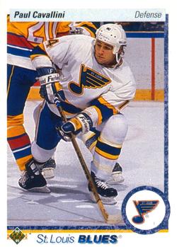 #281 Paul Cavallini - St. Louis Blues - 1990-91 Upper Deck Hockey