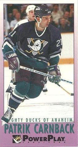 #281 Patrik Carnback - Anaheim Mighty Ducks - 1993-94 Fleer PowerPlay Hockey