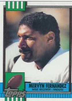 #281 Mervyn Fernandez - Los Angeles Raiders - 1990 Topps Football