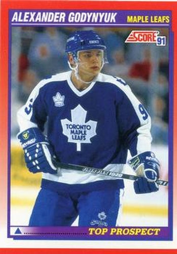 #281 Alexander Godynyuk - Toronto Maple Leafs - 1991-92 Score Canadian Bilingual Hockey