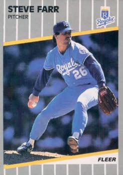 #281 Steve Farr - Kansas City Royals - 1989 Fleer Baseball